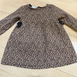 Zara Leopard Print Kids Dress - Brown and Black